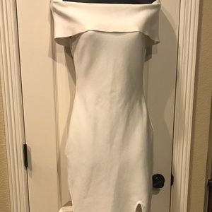 Off the shoulder white dress